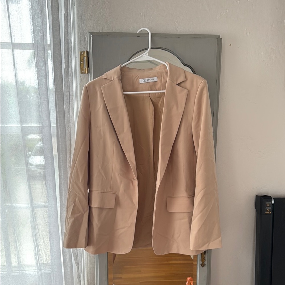 Women's Tan Blazer from Amazon